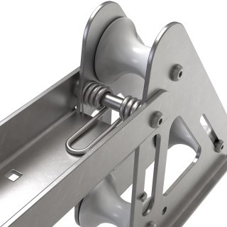 Spring for pivoting anchor roller