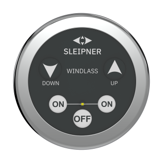 Control panel for windlass, round, touch