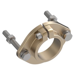 Clamp attachment for stern tubes, shaft Ø25mm