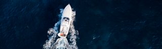 Boat moving forward in the ocean