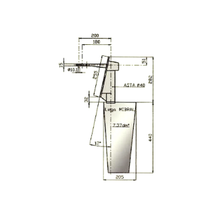 Rudder, type 16/7 S-12, bronze