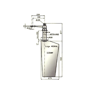 Rudder, type 16/13P, bronze