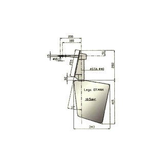 Rudder, type 14/10S-12, bronze