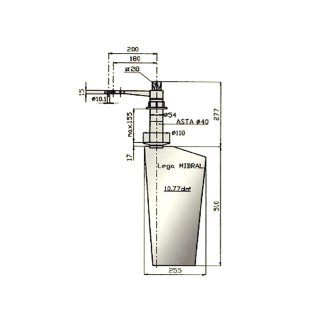 Rudder, type 16/11P, bronze