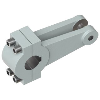 Rudder tiller arm shaft Ø50mm bolt Ø16mm, single