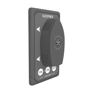 Product image of Dual Boat Switch Thruster Control Panel, Rectangular Grey Design